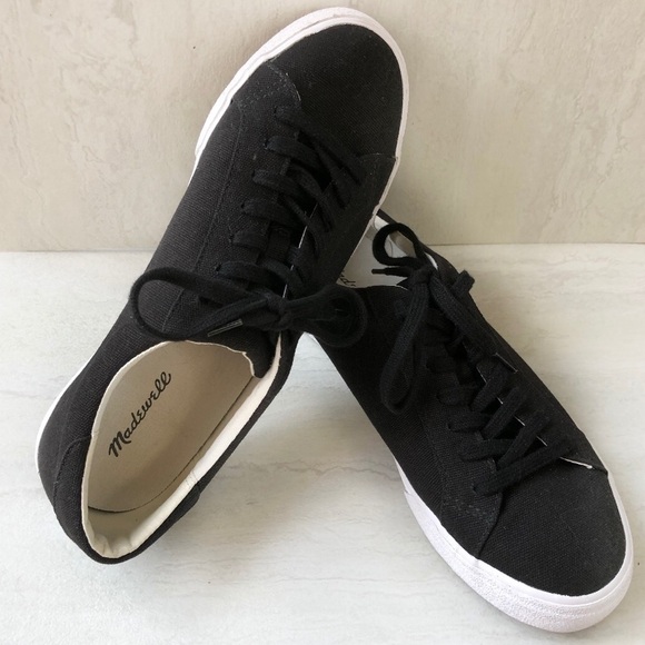𝅺MADEWELL Sidewalk Low-Top Sneakers in Black Canvas Unisex. Men’s 7.5 Wom… - Picture 10 of 10